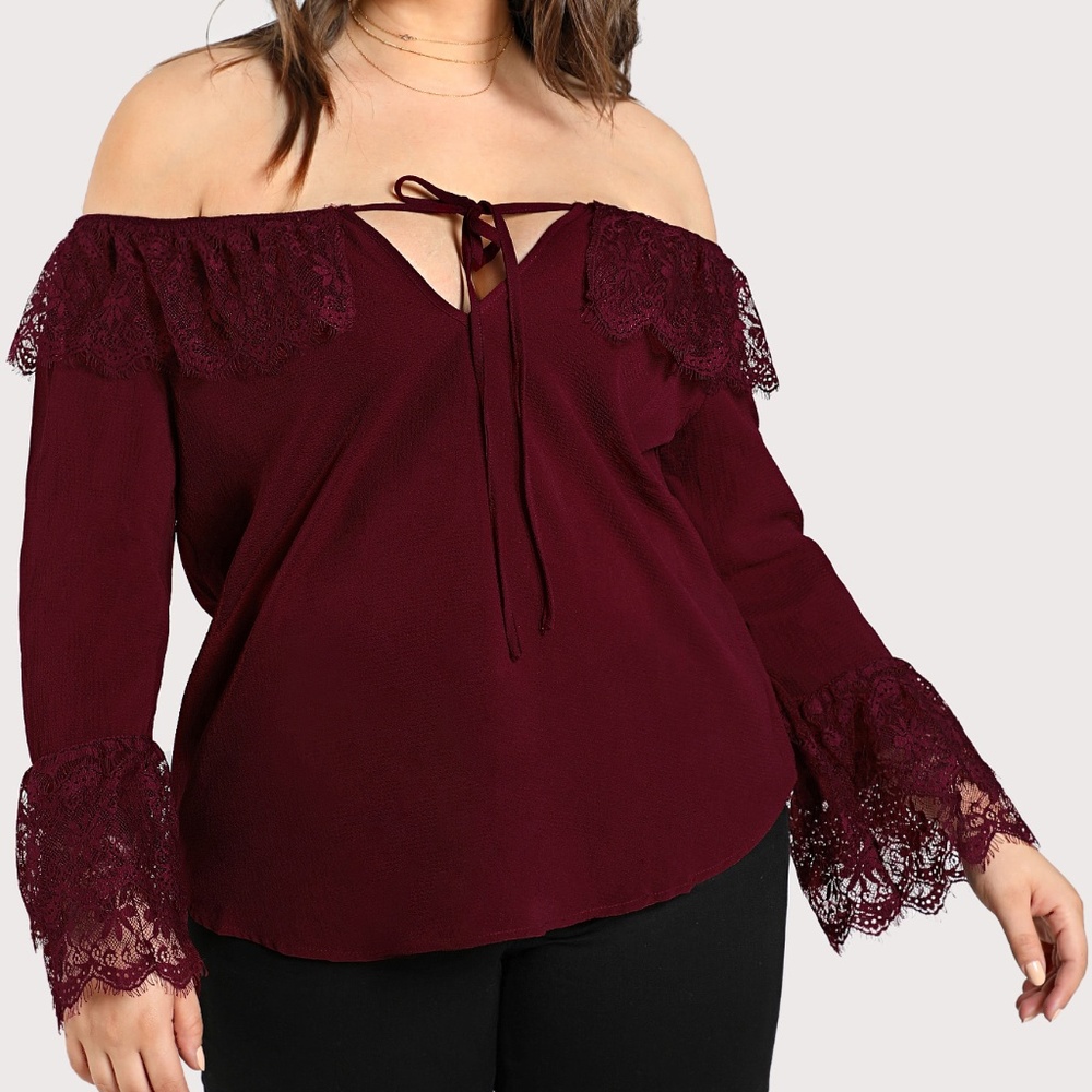 Sandra Flounce Lace Top